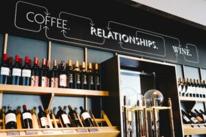 Wine Wall - Coffee and Wine Shop Design